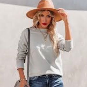 Vici Syracuse Cotton Mock Neck Sweatshirt - Light Sage. Size M.